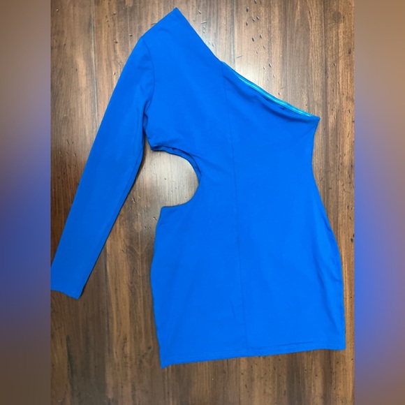 Superdown Katia Cut Out Dress Size Large Blue Bodycon Party Sexy Club Soft GUC - Picture 3 of 13